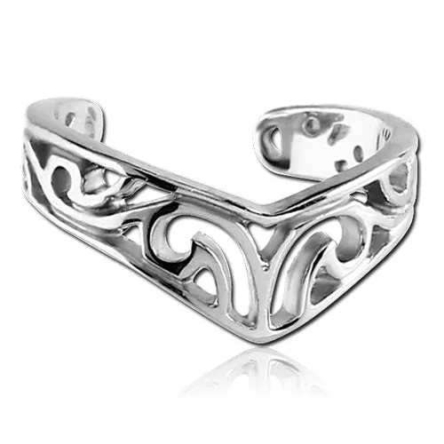 Tulsa Body Jewelry Earrings Stainless VShaped Filigree Ear Cuff