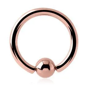Tulsa Body Jewelry Rings 18g Rose Gold Captive Bead Ring