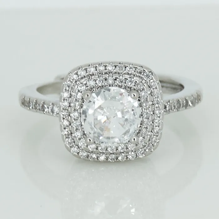 Upakarna Square Studded Diamond Ring Rings