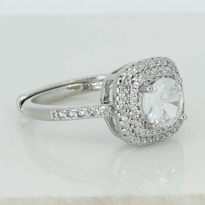 Upakarna Square Studded Diamond Ring Rings