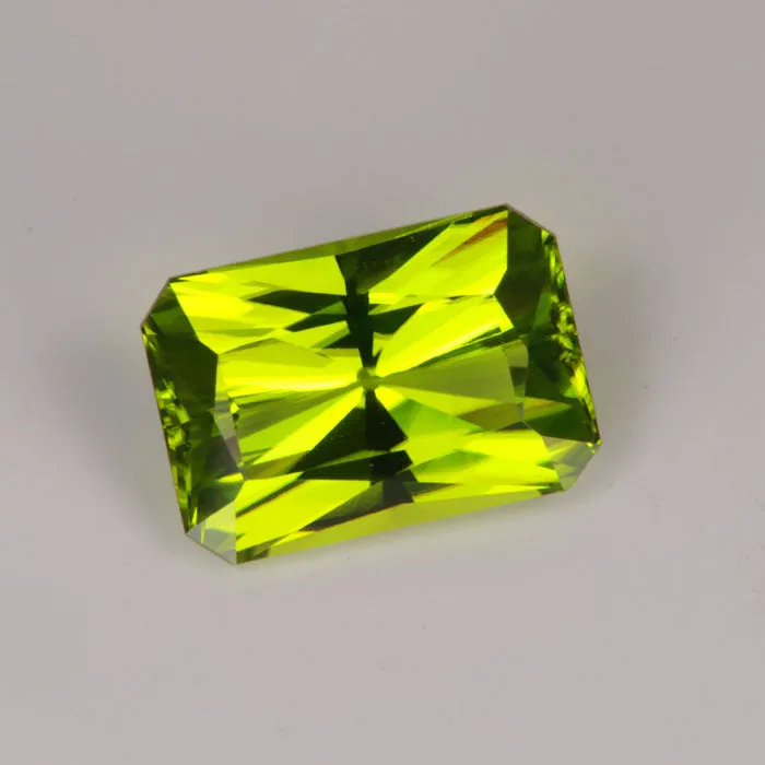 vendorunknown Earrings Brilliant Style Emerald Cut Peridot 858 Carats