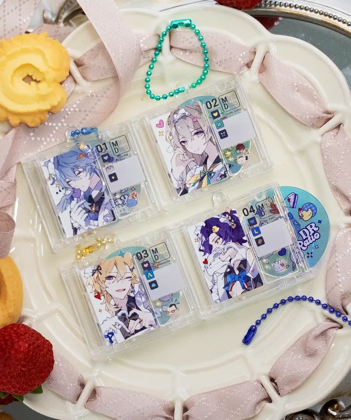 Yeurei Charm Necklaces Honkai Star Rail Maid Cafe Mini CD Charm