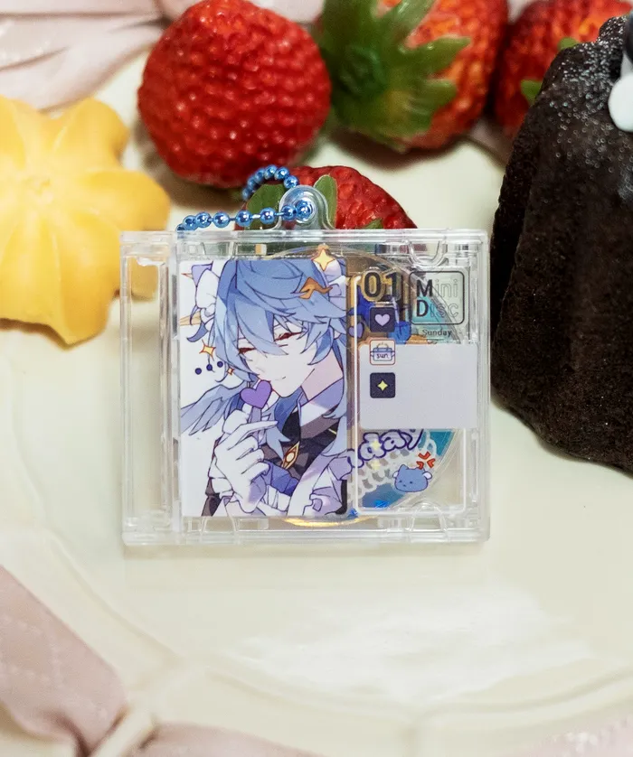 Yeurei Charm Necklaces Honkai Star Rail Maid Cafe Mini CD Charm