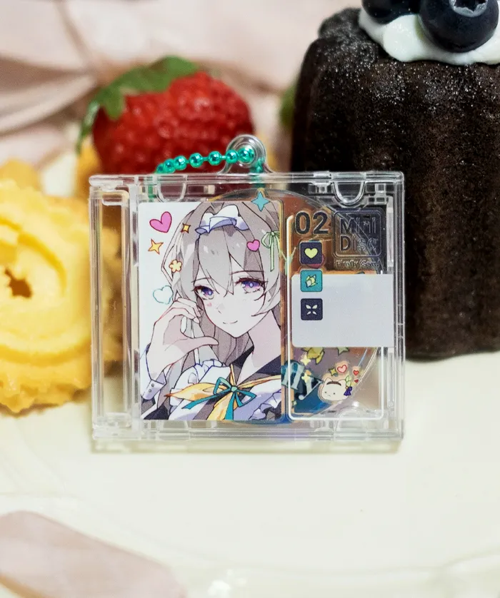 Yeurei Charm Necklaces Honkai Star Rail Maid Cafe Mini CD Charm
