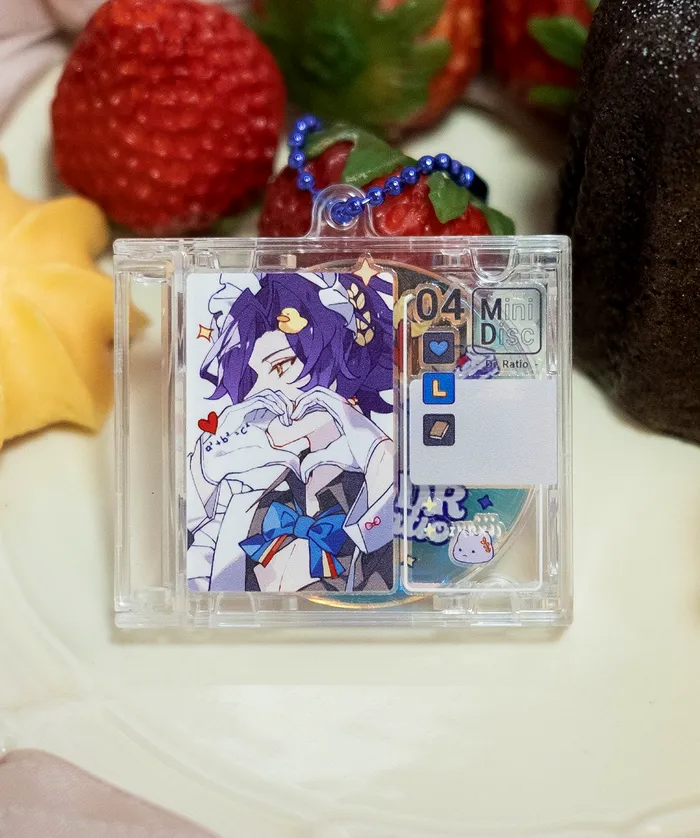 Yeurei Charm Necklaces Honkai Star Rail Maid Cafe Mini CD Charm