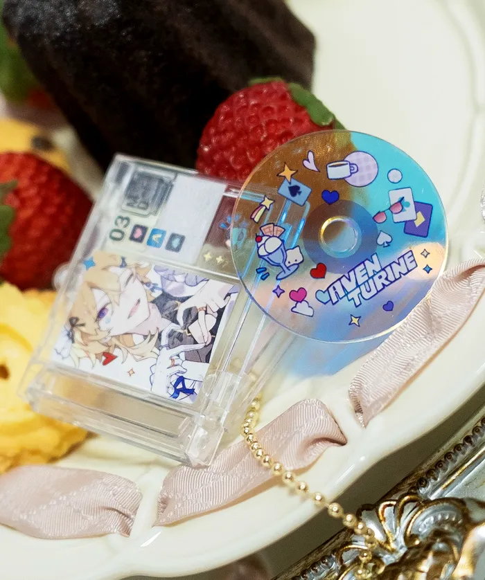 Yeurei Charm Necklaces Honkai Star Rail Maid Cafe Mini CD Charm