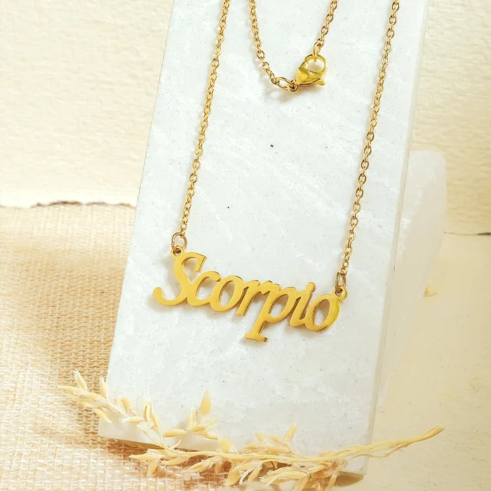 Zodiac Name Necklaces Upakarna Necklaces