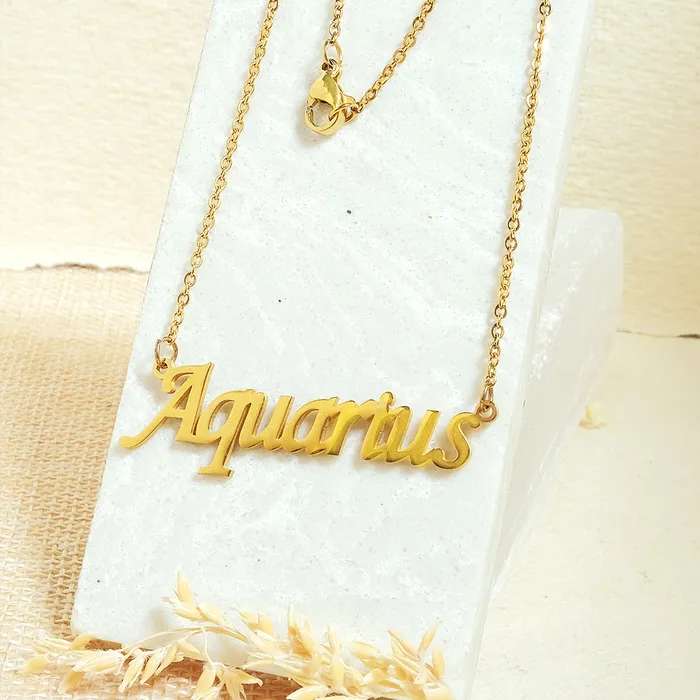 Zodiac Name Necklaces Upakarna Necklaces