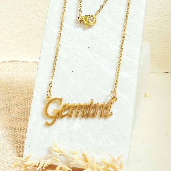 Zodiac Name Necklaces Upakarna Necklaces