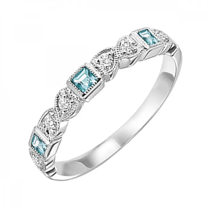 10K Gold Stackable Blue Topaz Band Shop IDC estore Rings
