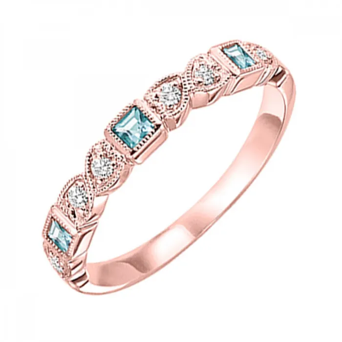10K Gold Stackable Blue Topaz Band Shop IDC estore Rings