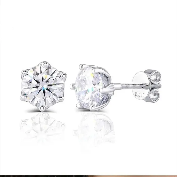 14k White Gold Moissanite Fashionable Stud Earrings 2ctw Luxus Moissanite Rings Jewelry Earrings 14k White Gold Moissanite Fashionable Stud Earrings 2ctw Luxus Moissanite Rings Jewelry Earrings