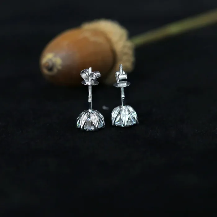 14k White Gold Moissanite Fashionable Stud Earrings 2ctw Luxus Moissanite Rings Jewelry Earrings