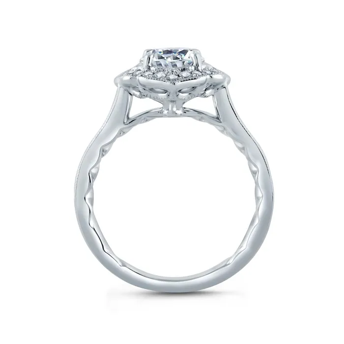 AJAFFE Seasons of Love Round Diamond Engagement Ring Setting 022 ctw International Diamond Center Rings