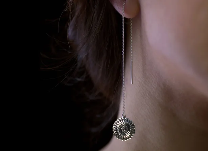Arm Root Arm Root Sun Earrings with Chain Earrings