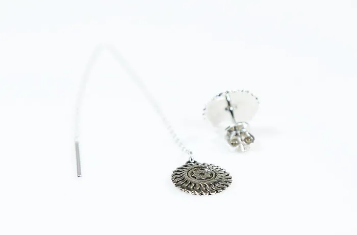 Arm Root Arm Root Sun Earrings with Chain Earrings