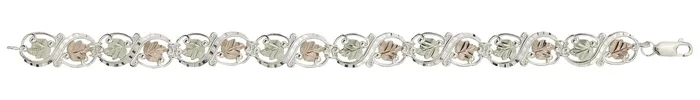 Black Hills Gold Sterling Silver Filigree Leaf Bracelet TR Jewelry Concepts Bracelets