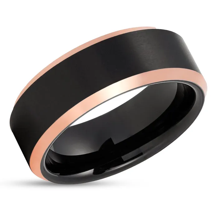 Black Zirconium Ring Wedding Band Rose Gold Black Wedding Band Zirconium Ring Clean Casting Jewelry Rings Black Zirconium Ring Wedding Band Rose Gold Black Wedding Band Zirconium Ring Clean Casting Jewelry Rings