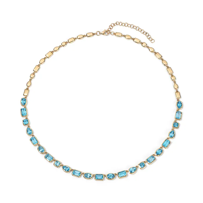 Blue Topaz Multi Shape Necklace SG Fine Necklaces