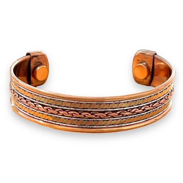 Bracelets Powerful Copper Bracelet Handmade Cuff Wristband Magic Crystals