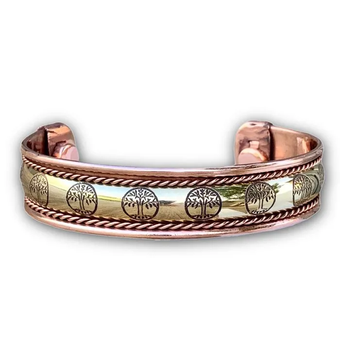 Bracelets Powerful Copper Bracelet Handmade Cuff Wristband Magic Crystals