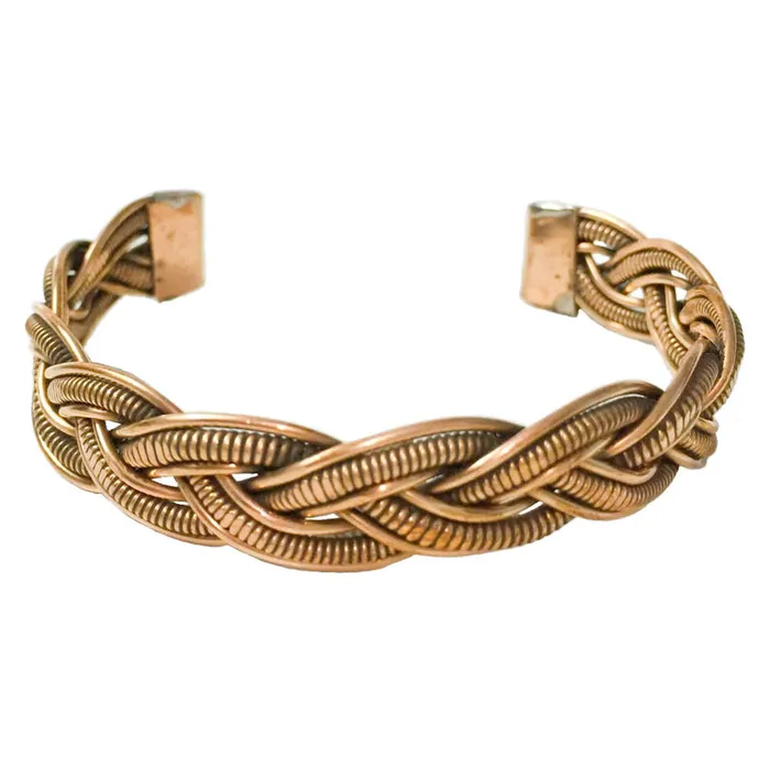 Bracelets Powerful Copper Bracelet Handmade Cuff Wristband Magic Crystals