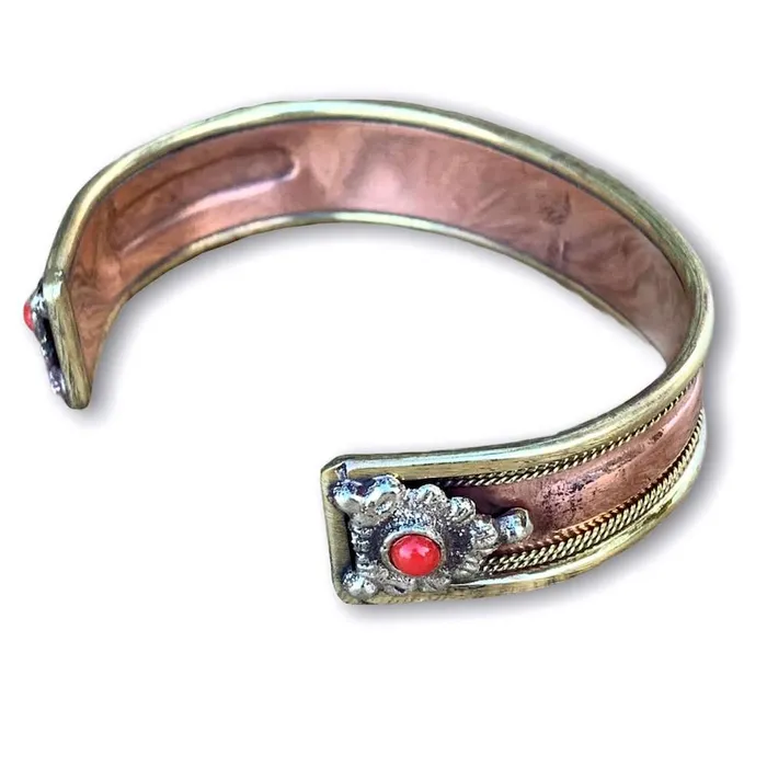 Bracelets Powerful Copper Bracelet Handmade Cuff Wristband Magic Crystals