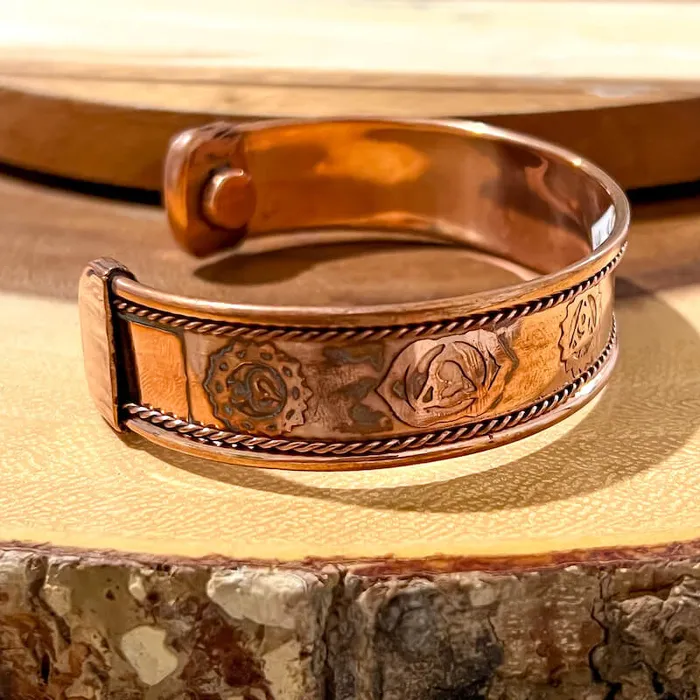Bracelets Powerful Copper Bracelet Handmade Cuff Wristband Magic Crystals