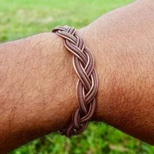 Bracelets Powerful Copper Bracelet Handmade Cuff Wristband Magic Crystals