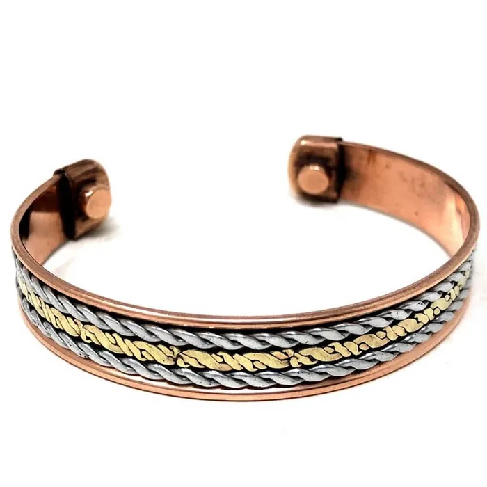 Bracelets Powerful Copper Bracelet Handmade Cuff Wristband Magic Crystals