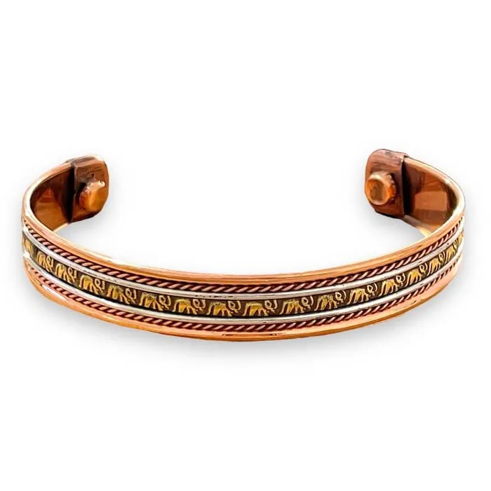 Bracelets Powerful Copper Bracelet Handmade Cuff Wristband Magic Crystals