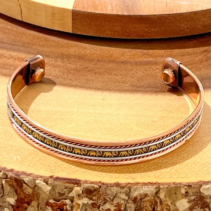 Bracelets Powerful Copper Bracelet Handmade Cuff Wristband Magic Crystals