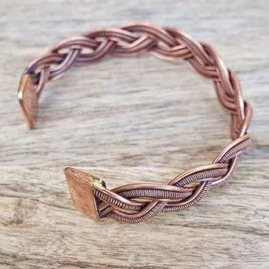Bracelets Powerful Copper Bracelet Handmade Cuff Wristband Magic Crystals