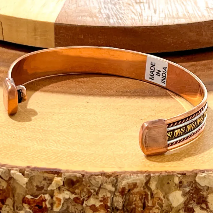 Bracelets Powerful Copper Bracelet Handmade Cuff Wristband Magic Crystals
