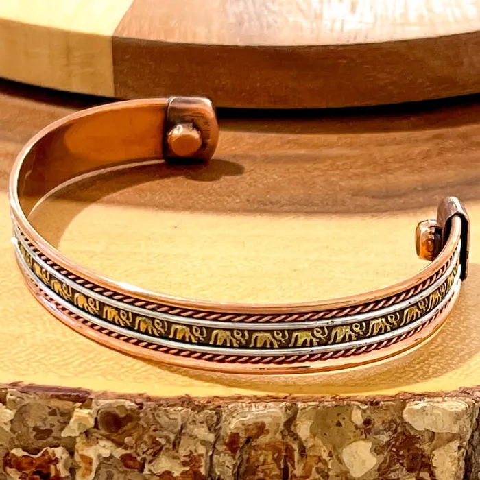 Bracelets Powerful Copper Bracelet Handmade Cuff Wristband Magic Crystals