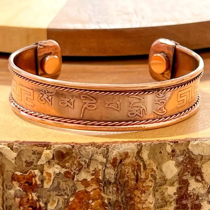 Bracelets Powerful Copper Bracelet Handmade Cuff Wristband Magic Crystals