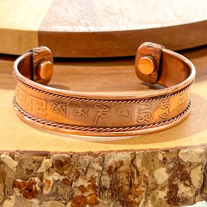 Bracelets Powerful Copper Bracelet Handmade Cuff Wristband Magic Crystals