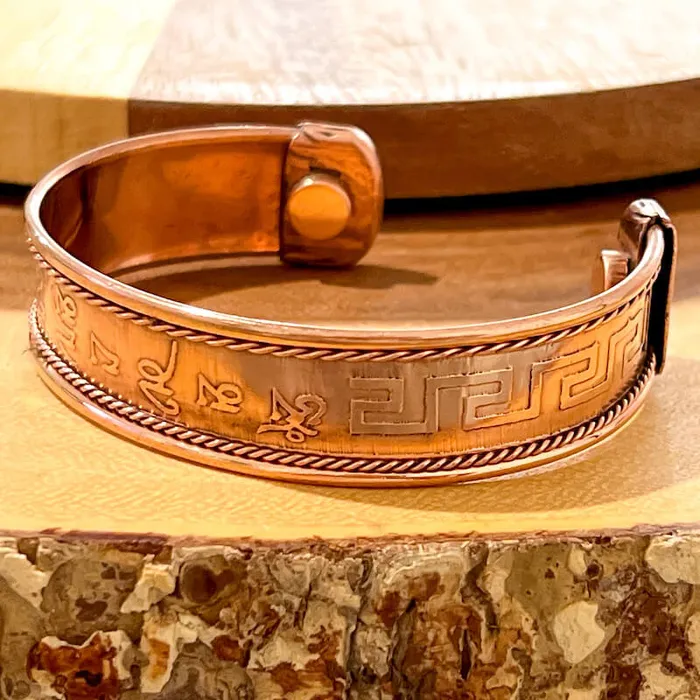Bracelets Powerful Copper Bracelet Handmade Cuff Wristband Magic Crystals