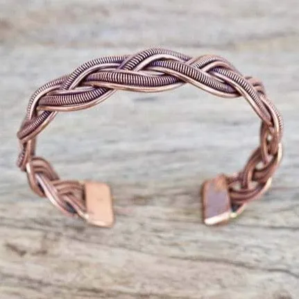 Bracelets Powerful Copper Bracelet Handmade Cuff Wristband Magic Crystals