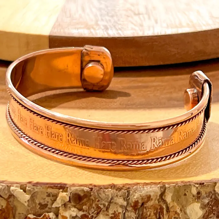 Bracelets Powerful Copper Bracelet Handmade Cuff Wristband Magic Crystals