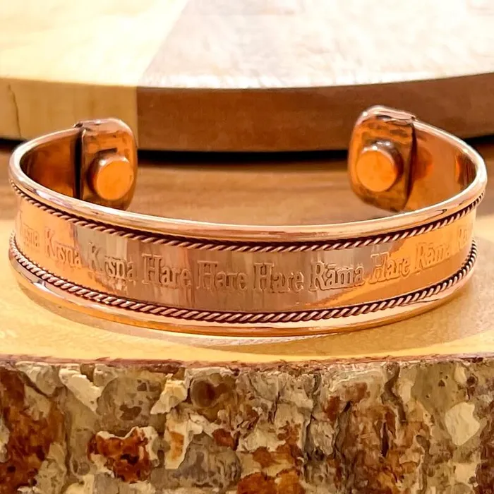 Bracelets Powerful Copper Bracelet Handmade Cuff Wristband Magic Crystals