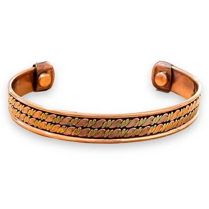 Bracelets Powerful Copper Bracelet Handmade Cuff Wristband Magic Crystals