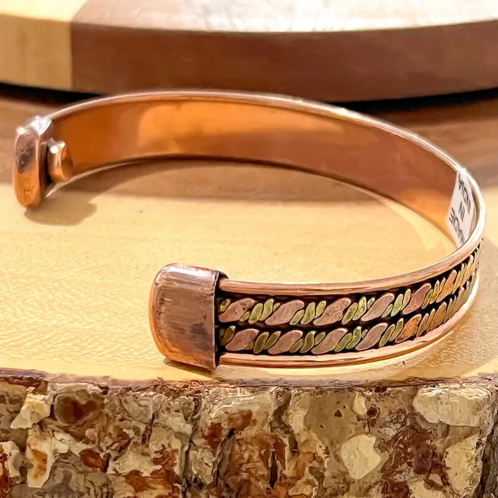 Bracelets Powerful Copper Bracelet Handmade Cuff Wristband Magic Crystals