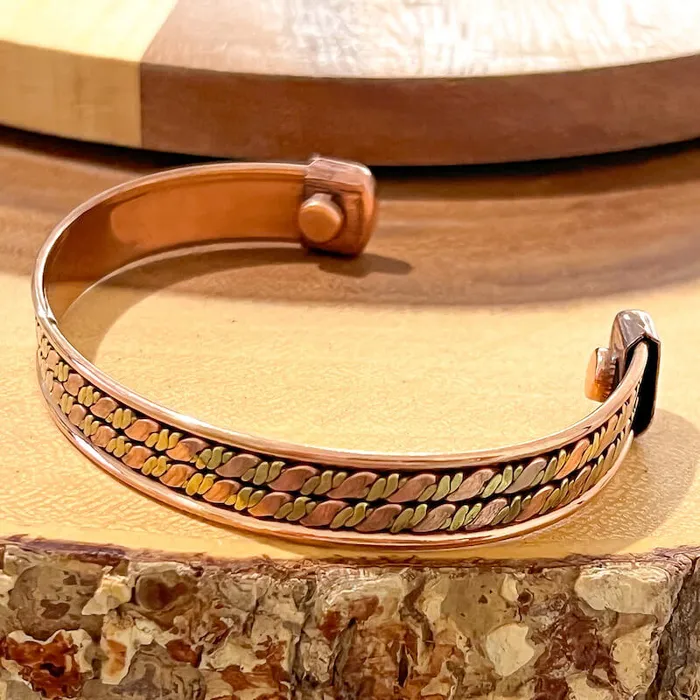 Bracelets Powerful Copper Bracelet Handmade Cuff Wristband Magic Crystals