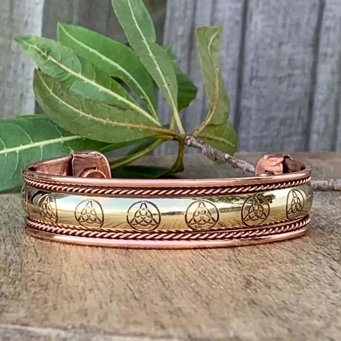 Bracelets Powerful Copper Bracelet Handmade Cuff Wristband Magic Crystals
