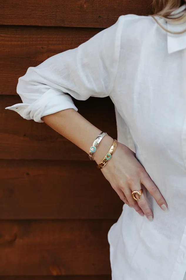 Bracelets Sierra Winter Jewelry Lucky Stars Cuff Bracelet Gold