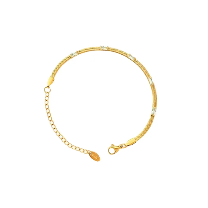 Bracelets VibeSzn Crystal Herringbone Bracelet
