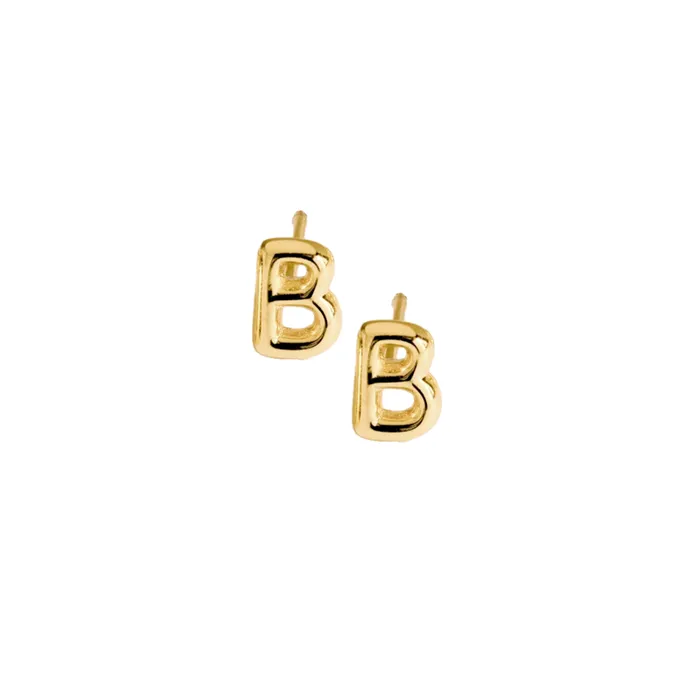 Bubble Initial Studs VibeSzn Necklaces