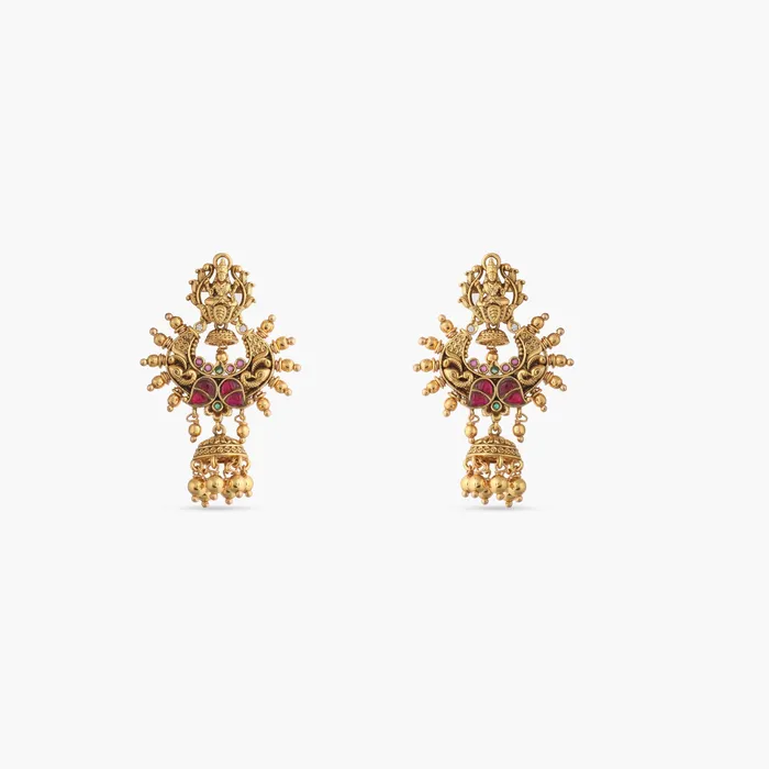 Chakrika Temple Silver Earrings SILVER Earrings