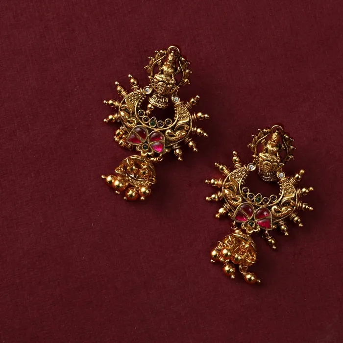 Chakrika Temple Silver Earrings SILVER Earrings